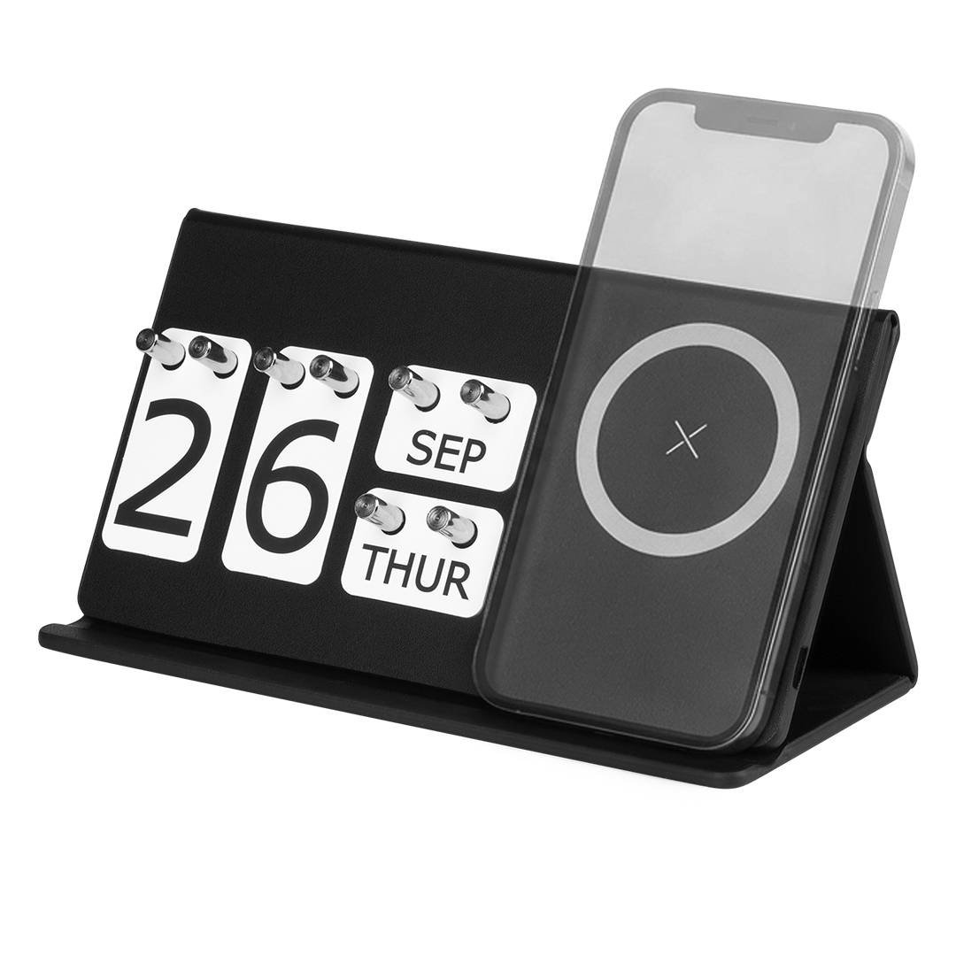 Večiti stoni kalendar i bežični punjač, 15W, sa magnetom