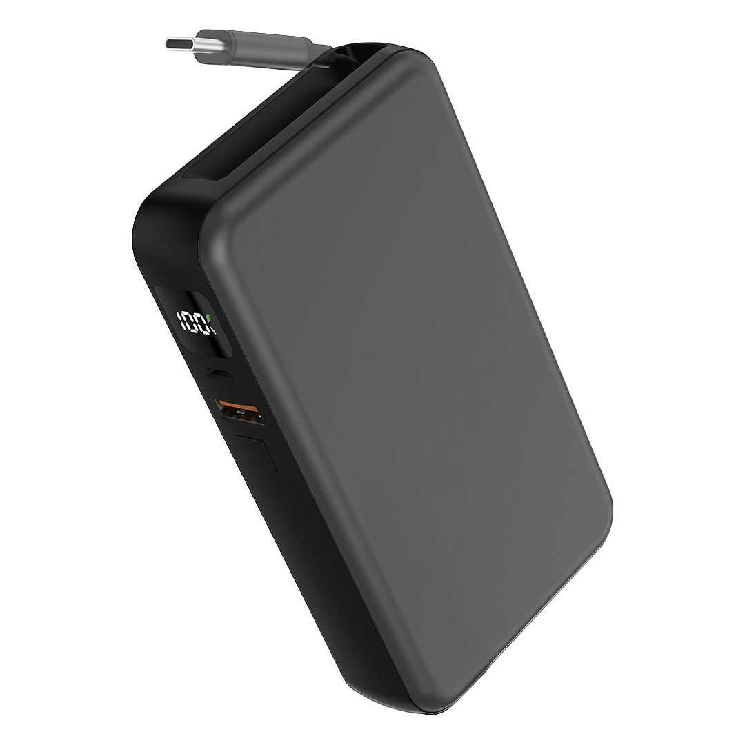 Pomoćna baterija, 10.000 mAh, sa kablom na izvlačenje